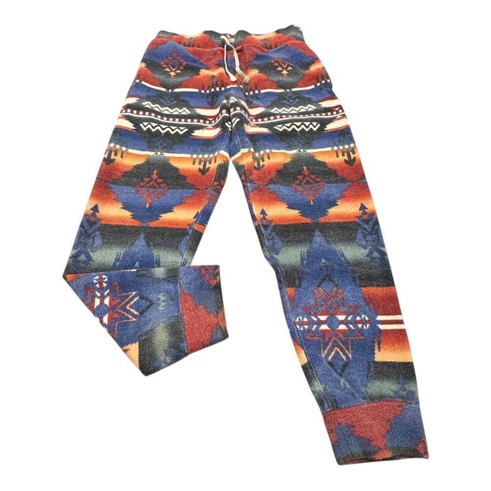 Polo Ralph Lauren Beacon Pull On Pant Womens M Multicolor Southwestern Fleece